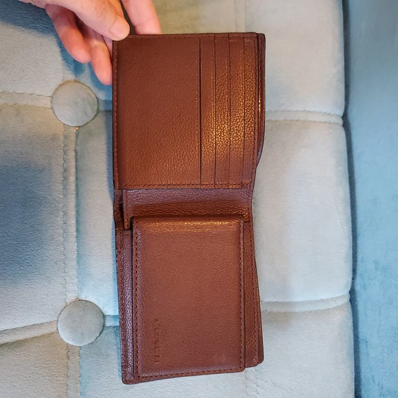 Coach 3-in-1 Wallet Dark Saddle Sport Calf Leather - Picture 4 of 17